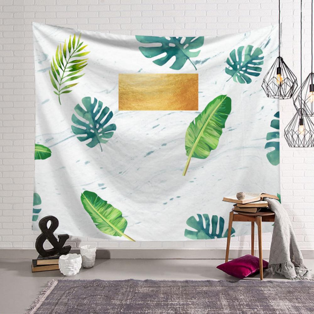 Гобелен с принтом, индивидуальный дизайн зеленых растений, фоновая ткань для скандинавской комнаты, подвесная ткань для спальни, настенная ткань