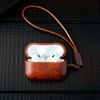 Кейс для наушников из массива дерева для Airpods Pro 2 Ударопрочный защитный чехол для Airpods 4 3 2 1 Pro3 (2025) Жесткий чехол+Ремешок