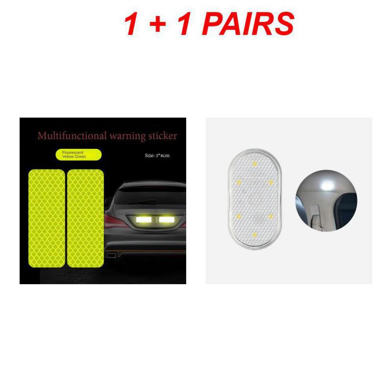 Mini Car Touch Light For Floor Trunk Hood Ceiling USB Rechargeable Magnetic Ambient Lamp Auto Interior Reading Light
