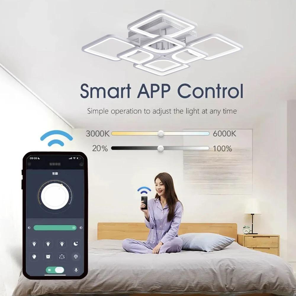 IRALAN Современная потолочная люстра Светодиодная лента Потолочные светильники для прохода Умные лампы для гостиной Спальня Домашний декор Светильники Светодиодные люстры