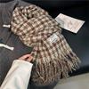 Scarf Winter New Collection Autumn/Winter Atmosphere Plaid Fringe For Couples, Warm And Student High-End Style Scarf