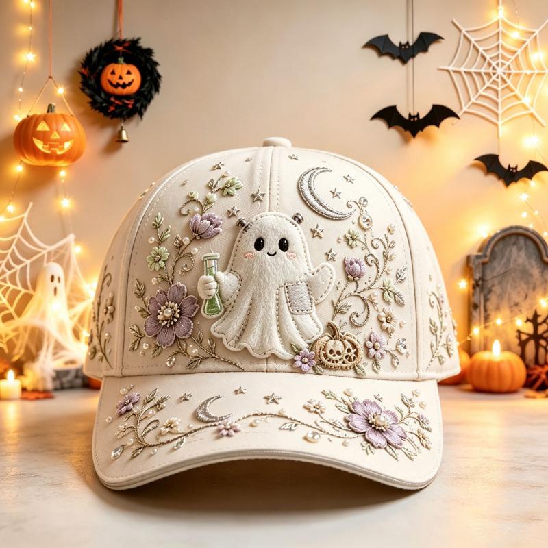 D print Halloween baseball cap women's spring and summer sunshade sun protection cap American style versatile fashion hat sun protection