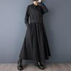 Long Sleeve Plus Size Cotton Vintage New In Dresses for Women Casual Loose Spring Autumn Dress