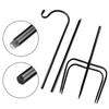 Garden Plants Shepherds Hooks Outdoor Use Tall Pole With Five-legged Iron Hook