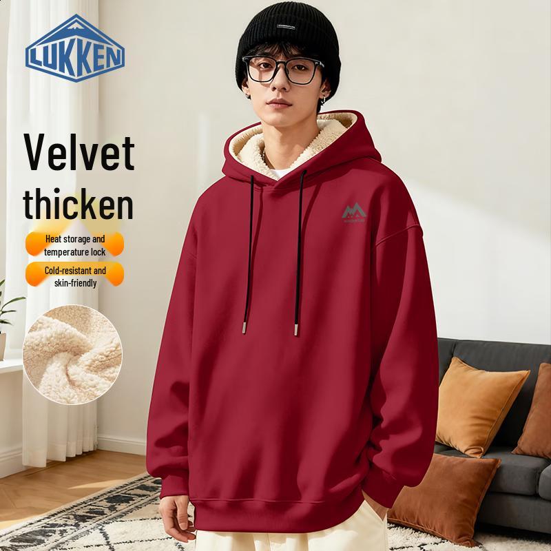 LUKKEN Men's Heavyweight Plush-Lined Hooded Sweatshirt