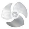 D hole Mount Fan Blade for Turbo Floor Fan PVC 3-Blade Air Circulation Replacement Compatible with Common Models