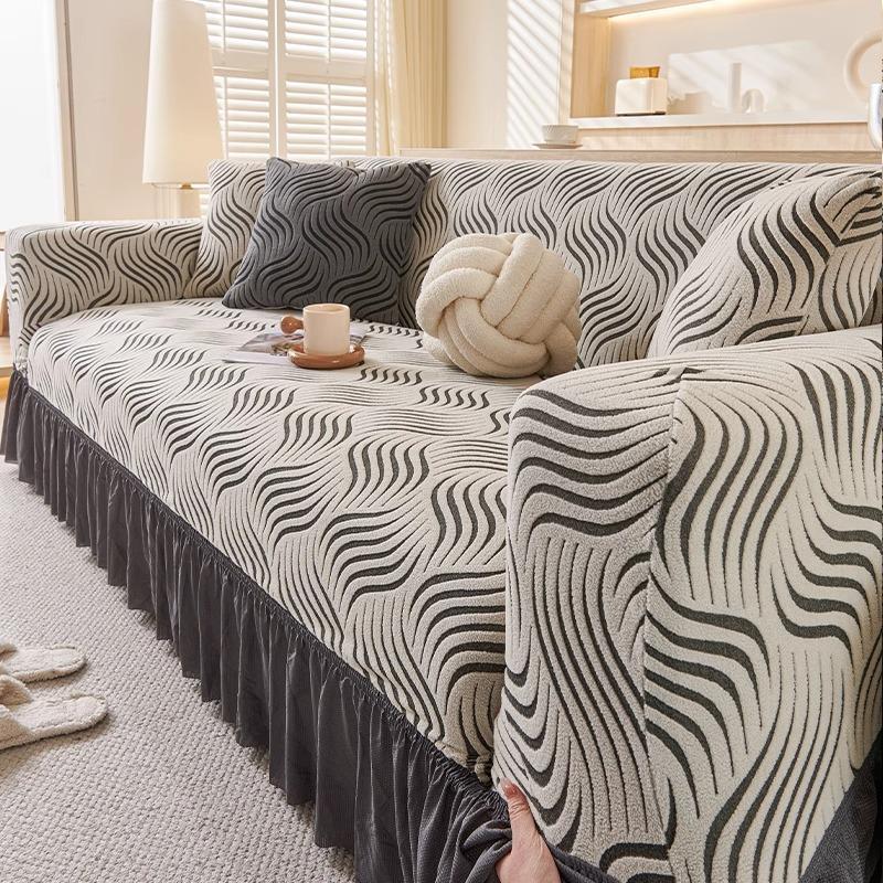 New Skirt Sofa Cover Single and Double All Inclusive Four season All in One Anti Cat Scratch Old Fashioned Universal Cover