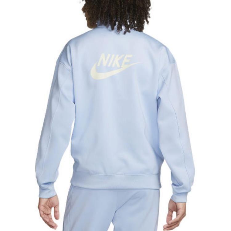 Nike Толстовки Мужские Синие Стойка Умеренный Обычный DQ4238-425