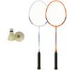 Ракетка для бадминтона B4000G с воланом для начинающих, тренировок, охоты на водоплавающую дичь, стандартный чехол Yonex, натянутая, белая x 320, кораллово-оранжевая 2 (011 +