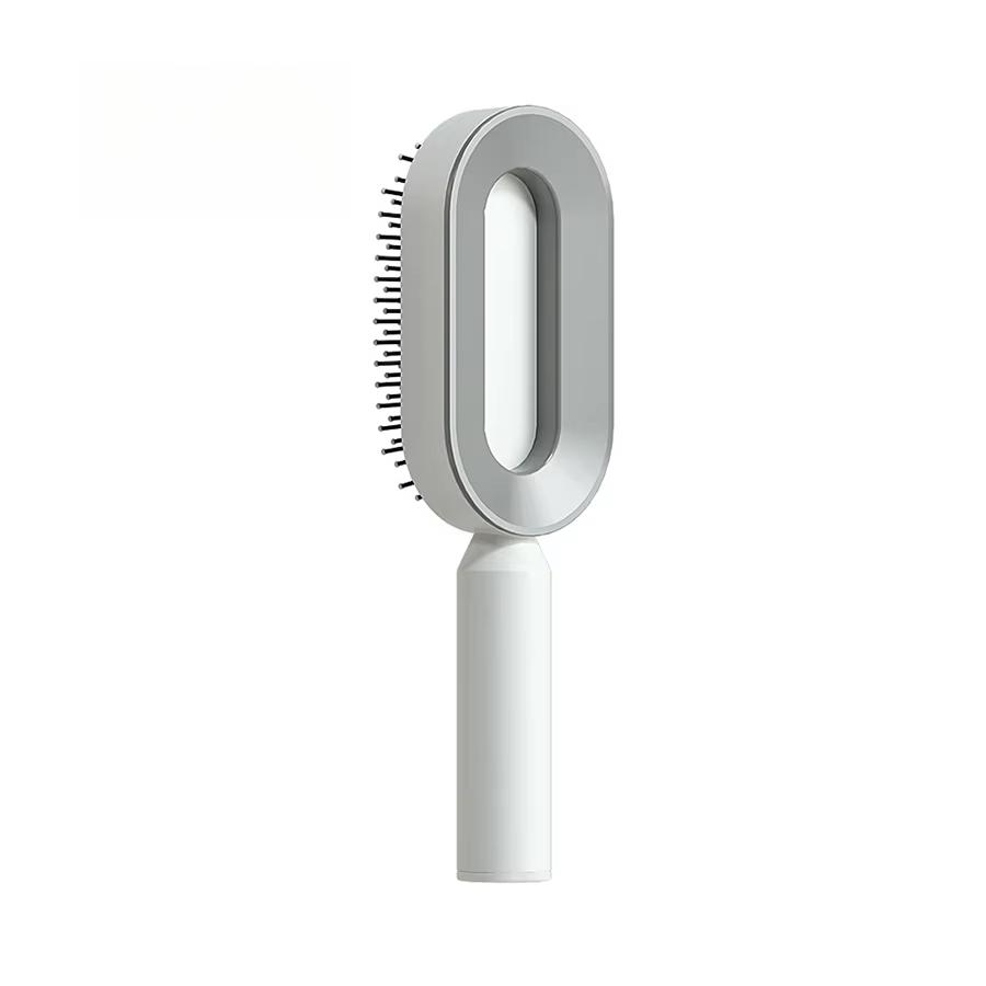 Low Price ABS Comb Nylon Detangling Hair Brush with Quick Click up One Key Self Cleaning for Women
