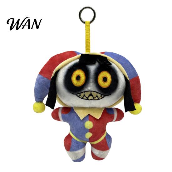 Mini Plush Toy Keyring Clown Keychain for Backpack Cute Stuffed Animal Soft Handbag Pendant Purse Charm Funny Gift Kids Women Fluffy