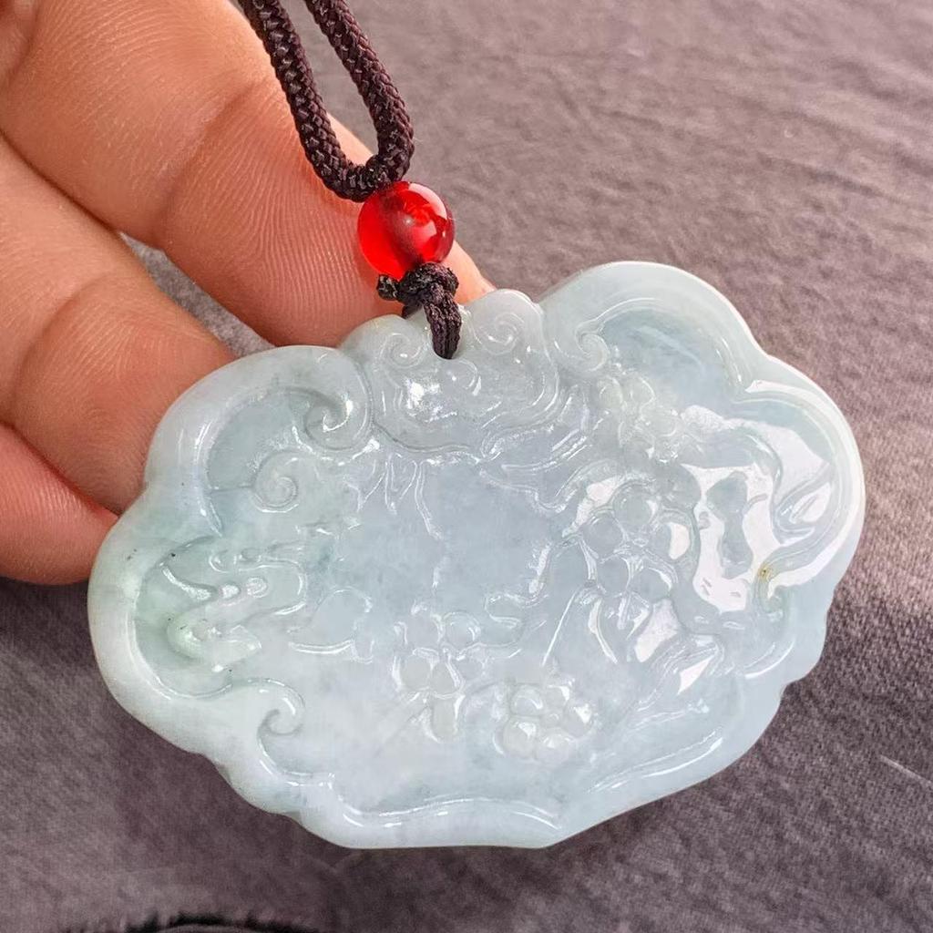 Burma A-Grade Natural Jade Leaf Pi Xiu Pendant