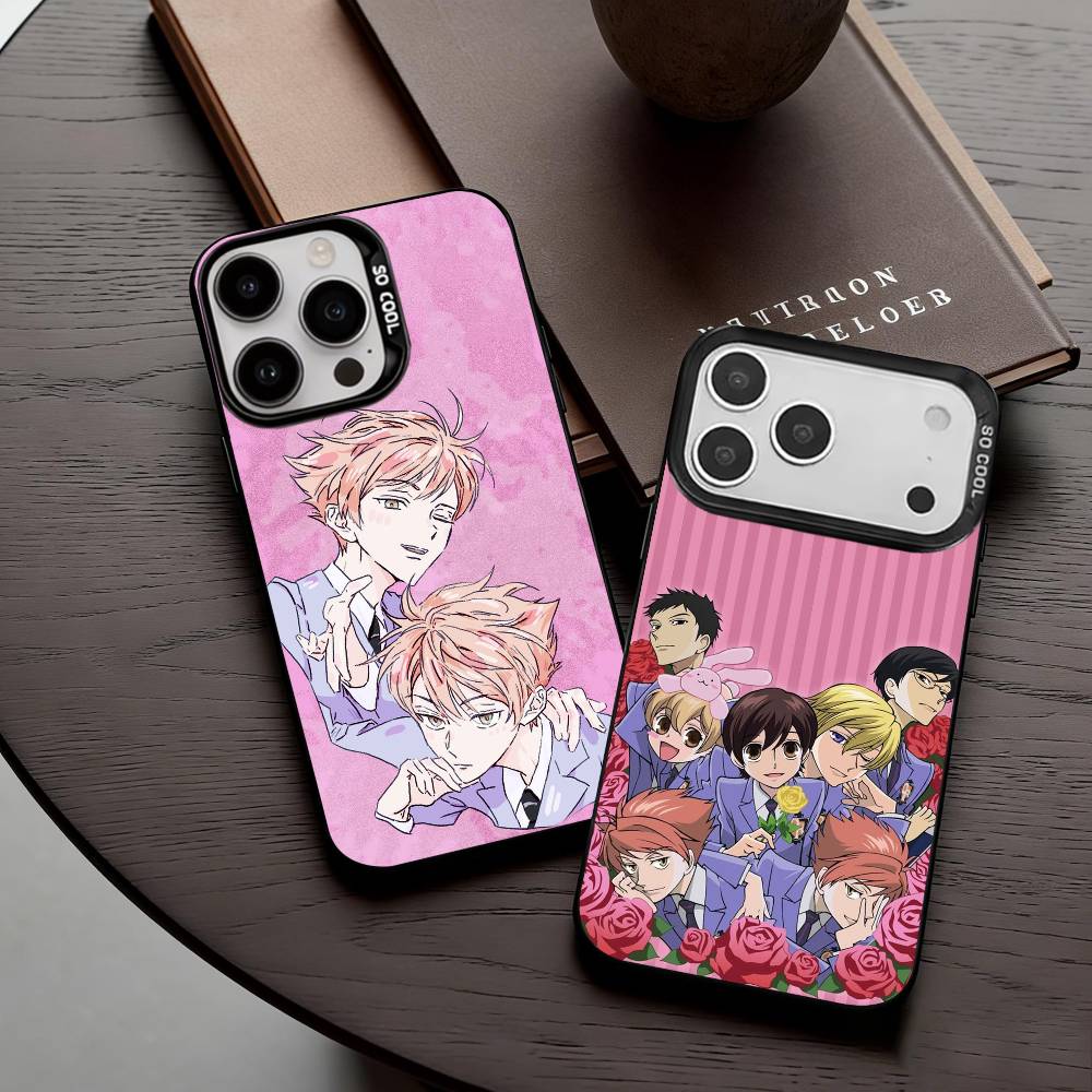 Чехол для телефона Ouran High School Host Club для iPhone 17, 16, 15, 14, 13, 12, 11 Plus, Pro Max Конфетный Посеребренный Внутренний Чехол