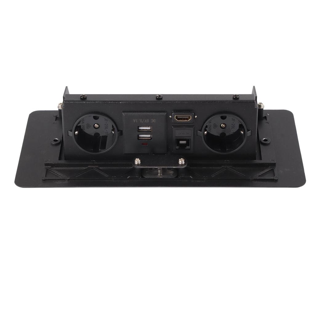 Напольная силовая розетка Алюминиевый сплав Современная Пылезащищенная Встраиваемая розетка с USB, сетевым и видеоразъемами