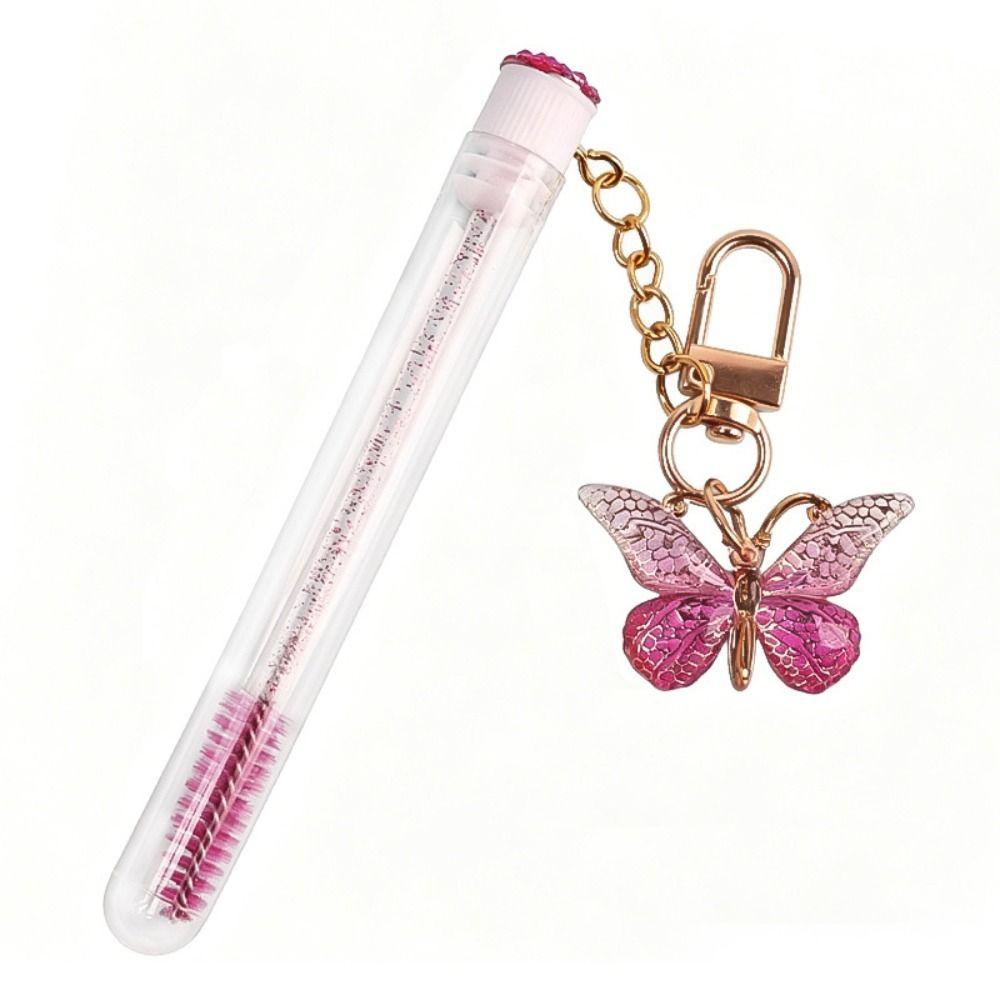 Gradient Color Eyelash Brush Crystal Handle Eyebrow Brush Applicator For Eyelash Extension