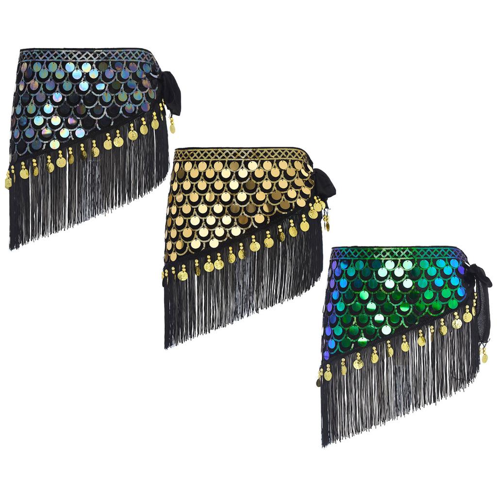 Женская юбка на шнуровке для танца живота, рыбья чешуя, блестки, бусины, бахрома, подол, хип-шарф, праздничные танцевальные костюмы для выступлений на сцене