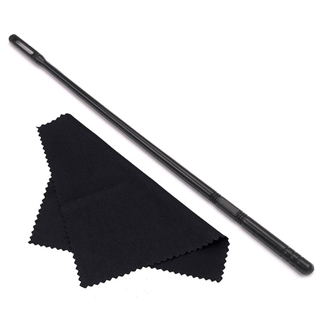 Plastic Cleaning Stick for Flute with Cloth, Flute Cleaning Kit Cleaning Rod Polishing Cloth for Cleaning the Interior of Flute
