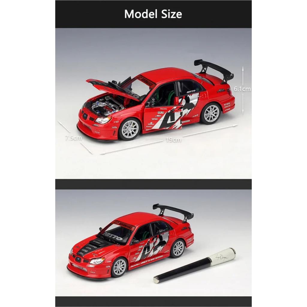 Welly 1/24 Subaru Impreza APR Alloy Track Racing Car Model Литая Металлическая Спортивная Машина Модель Игрушка Подарок для Детей