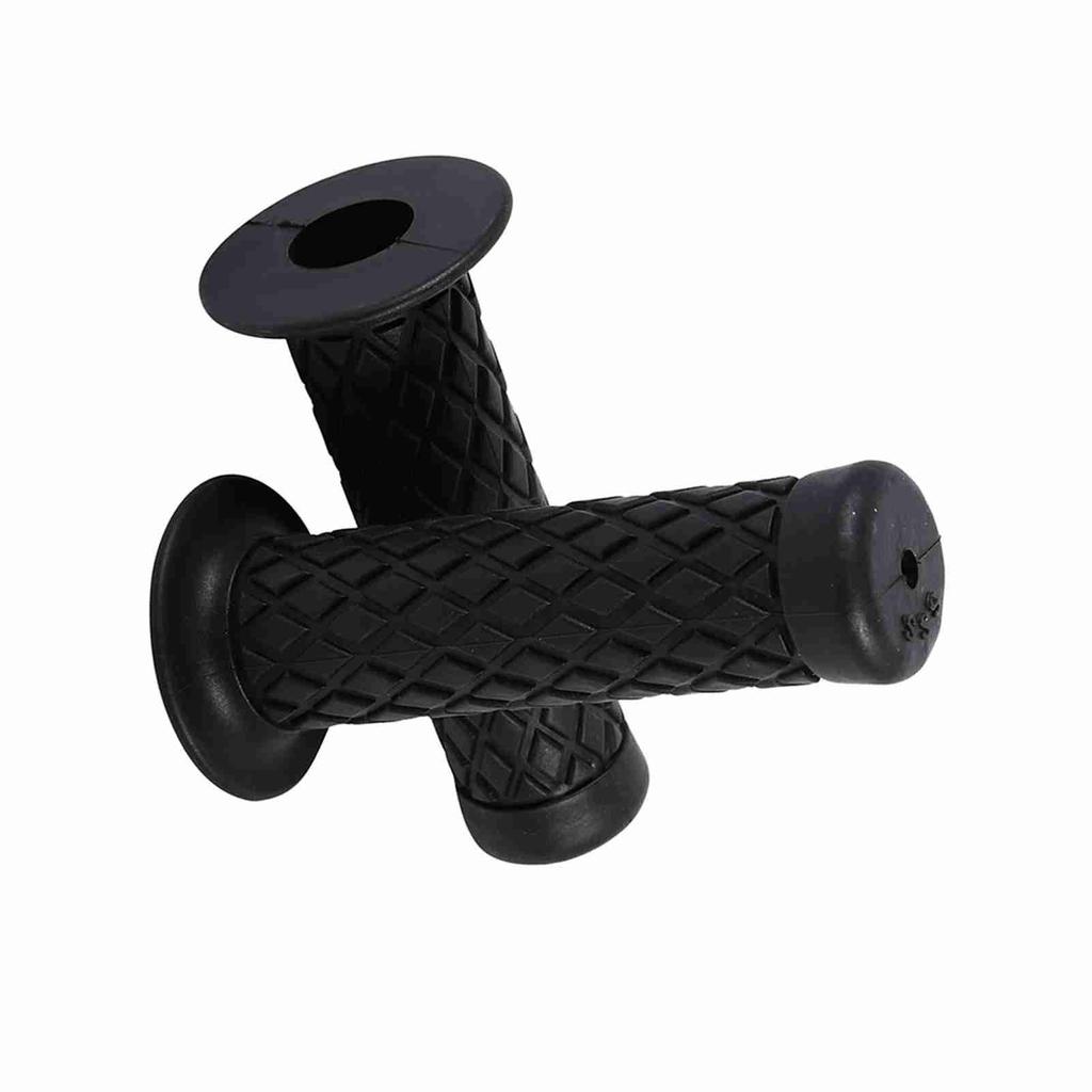 22mm 7/8"   Vintage Soft Rubber Handle Bar Hand Grips For Motorcycle Dirt Bike Black