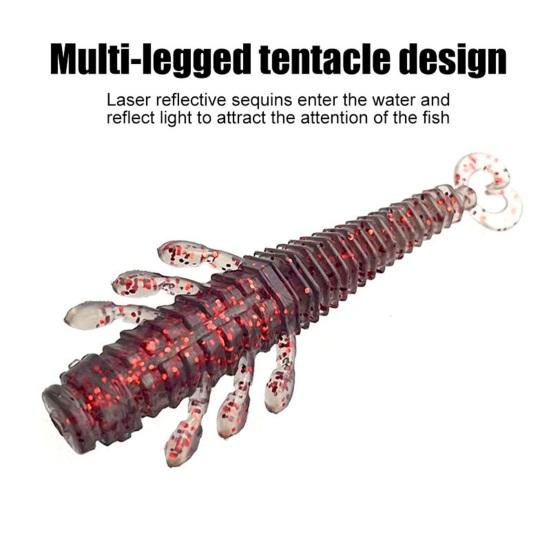 8Pcs/Set 6CM/2.15G Soft Shrimp Lure Realistic Bionic Colorful Scorpion Shrimp Floating Artificial Shrimp Bait Freshwater Saltwater Snakehead