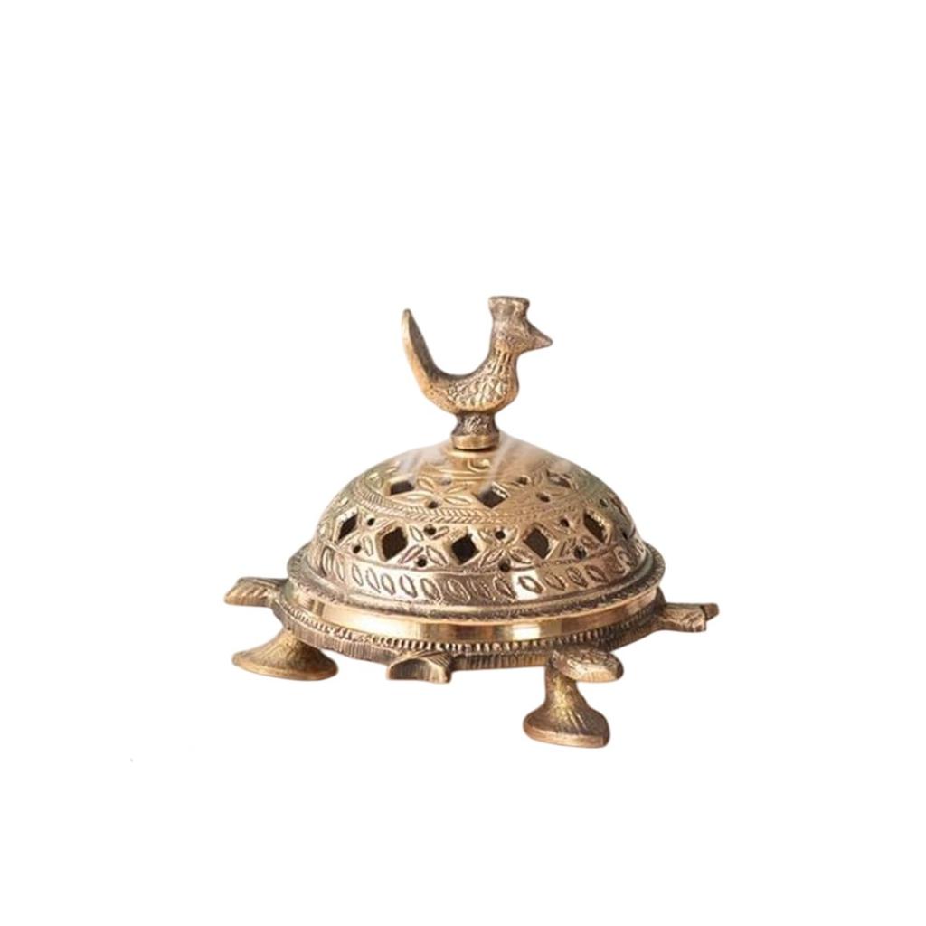 Подставка для благовоний, Antique Brass Tortoise Dhoop Dani (5 inch), Nestroots