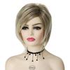 GNIMEGIL блондинка парик с челкой синтетические волосы для женщин короткие прически боб модный парик натуральные стрижки бобо парик для мамы подарки