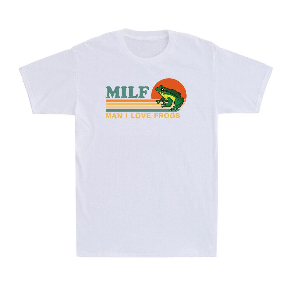 MILF Man I Love Frogs Funny Saying Frog Amphibian Lovers Vintage Men's T-Shirt