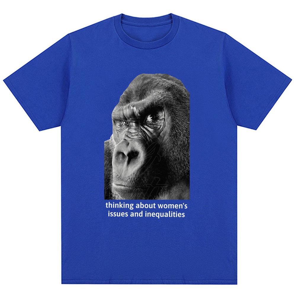Feminism Gorilla Funny Meme Graphic Tshirt Men Women Humor Fashion Summer T-shirt Oversized Cotton Casual Vintage T Shirts Gifts