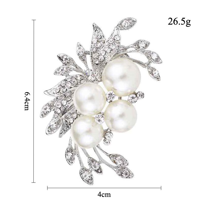 Броши из высококачественного сплава с бриллиантами и жемчугом, аксессуары для одежды, корсажи, булавки
