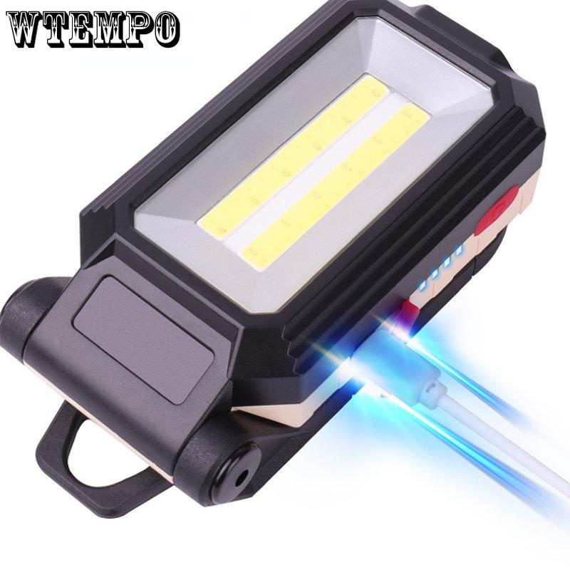 COB Work Light Мощный свет Зарядка пряжка типа автомобильный инспекционный фонарь с магнитом светодиодный супер яркий складной кемпинговый фонарь