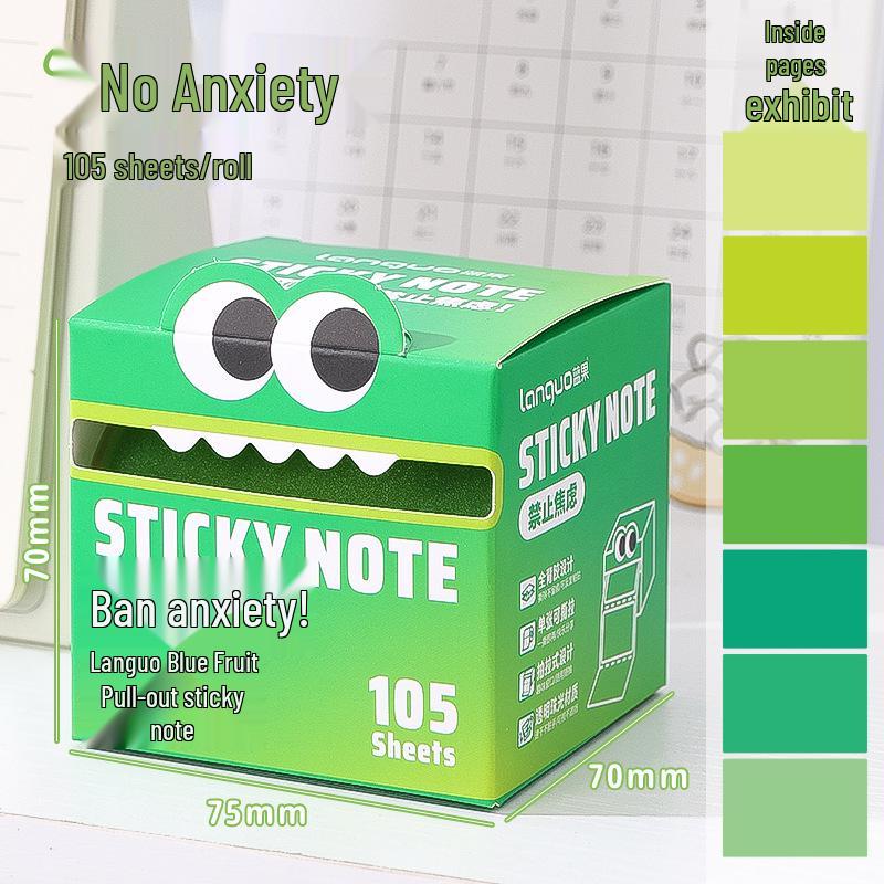 Синие фруктовые перламутровые градиентные липкие заметки - Клейкие блокноты для заметок для студентов