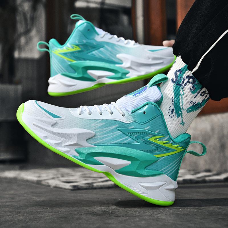 Mandarin Duck Basketball Shoes Boys Shoes High Top 12 Sports Shoes 15 Years Old Youth Training Sports Actual Combat Blue Sneakers