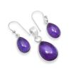 Натуральный аметист, драгоценные камни, стерлинговое серебро 925 пробы, подвеска-капля, висячие серьги, комплекты ювелирных изделий для женщин и девочек