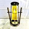 Sand Timer Brass  Hourglass Rotating Sand Timer with Navigation Compass Base,