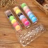 5Pcs Macaron Box Transparent Pet Dessert Pastry Packaging Boxes Birthday Holiday Gift Cake Display Dessert Decoration Holds 6 Macarons
