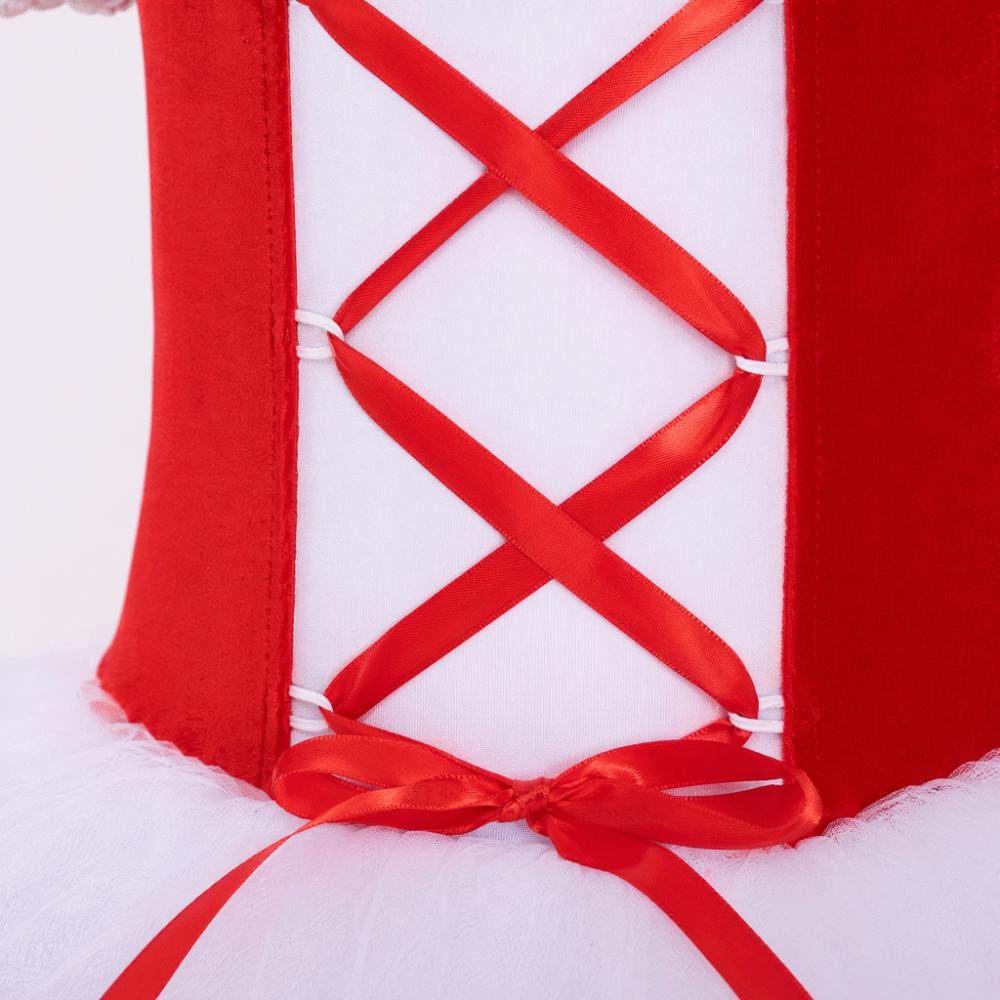 Cross Ribbon Ballet Costume Dress Velvet Kids Ballet Tutu Skirt Ballet Performance