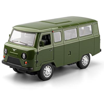 1/18 Российский УАЗ TRAVELER BUS Игрушечная Модель Внедорожники Сплав Литье под Давлением Модели Автодомов Двери Открываются Звук Свет Оттянуть Назад для Ребенка