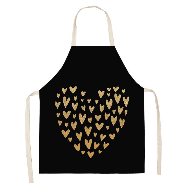 Eyelashe Love Pattern Aprons Home Cooking Kitchen Apron Cook Linen Adult Bibs Waist Baking Barista Aprons Cleaning Tools Tablier