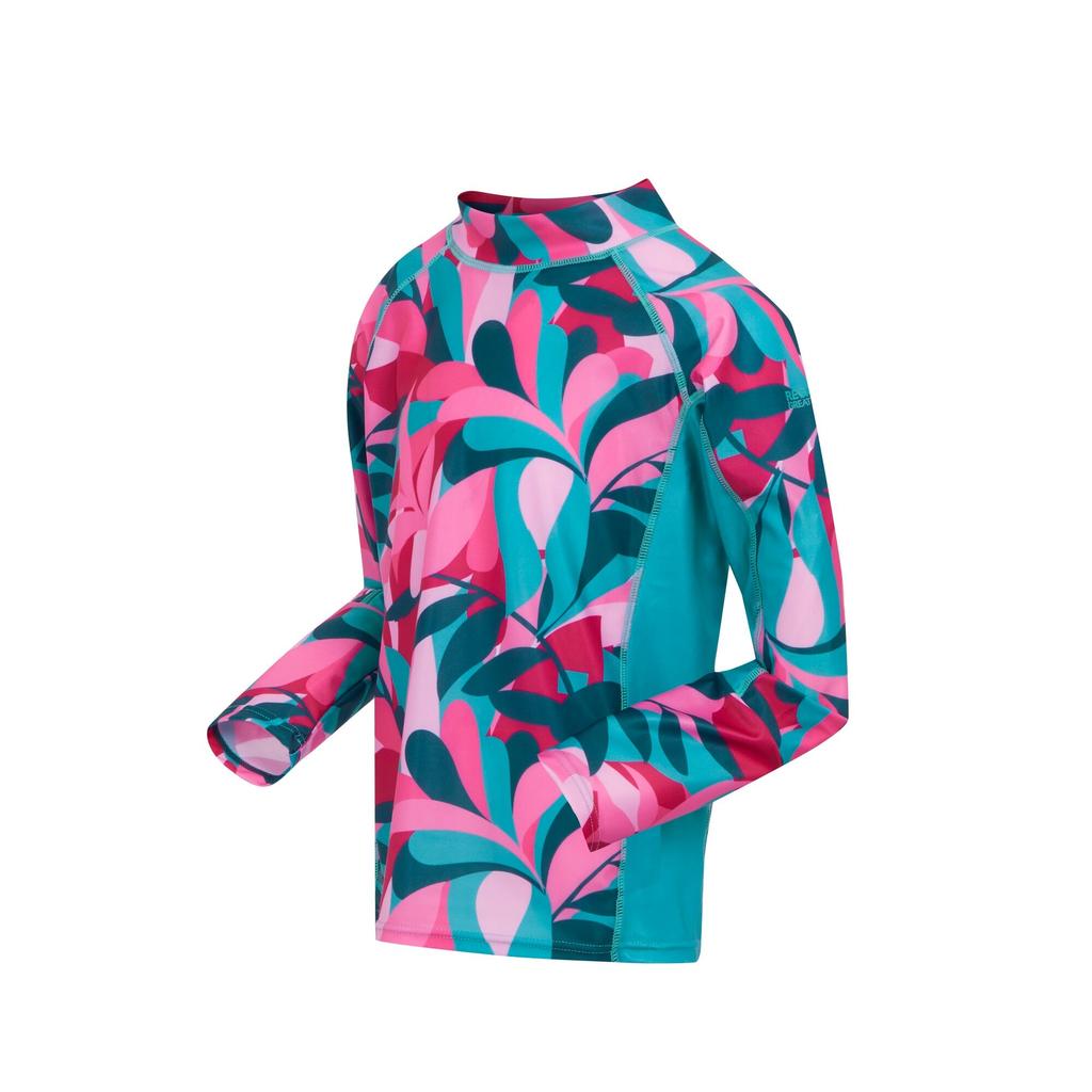 Regatta Childrens/Kids Hoku II Tropical Leaves Swim Top