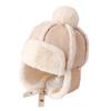 Thicken Warm Winter Hat for Children Earmuff Pilot Hat Plush Bomber Hat Outdoor Activity Trapper Hat for Cold Weather