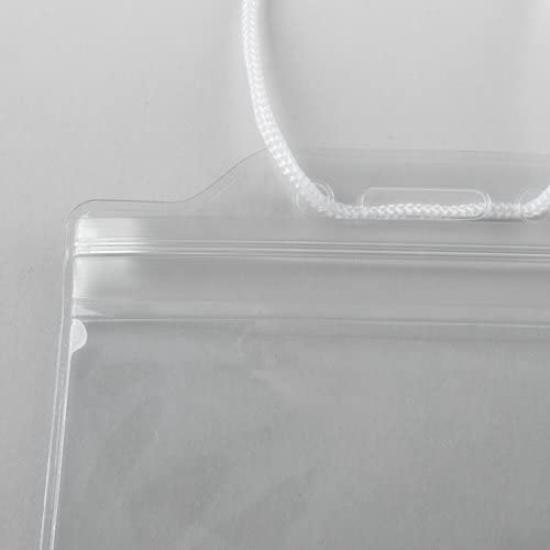 Прозрачный чехол для бейджа с подвесом для мероприятия, размер открытки, застежка-молния Good-L, (50 штук)