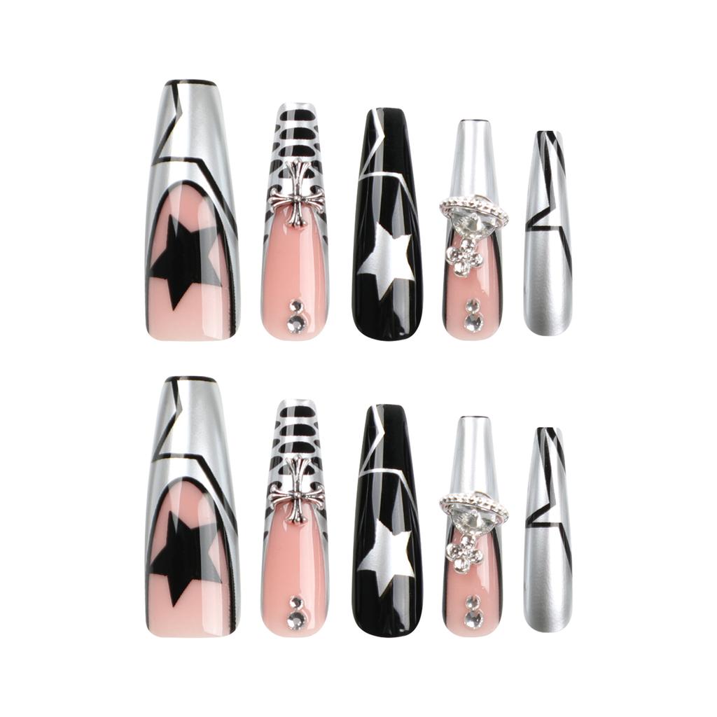 Super Long Ballet Manicure Nail Piece European and American Croxin Cross Nail Manicure Piece Nail Piece Nail Sticker