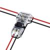10pcs Wire Connectors 2 Pin 3 Way Wire Connector Low Voltage Universal Compact T Tap Wire Connectors, 20-24AWG Electrical