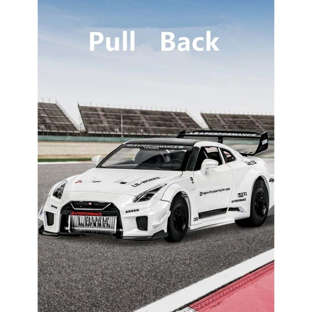 1/32 Skyline Ares Nissan GTR CSR2 литая спортивная модель автомобиля из металла игрушка в подарок