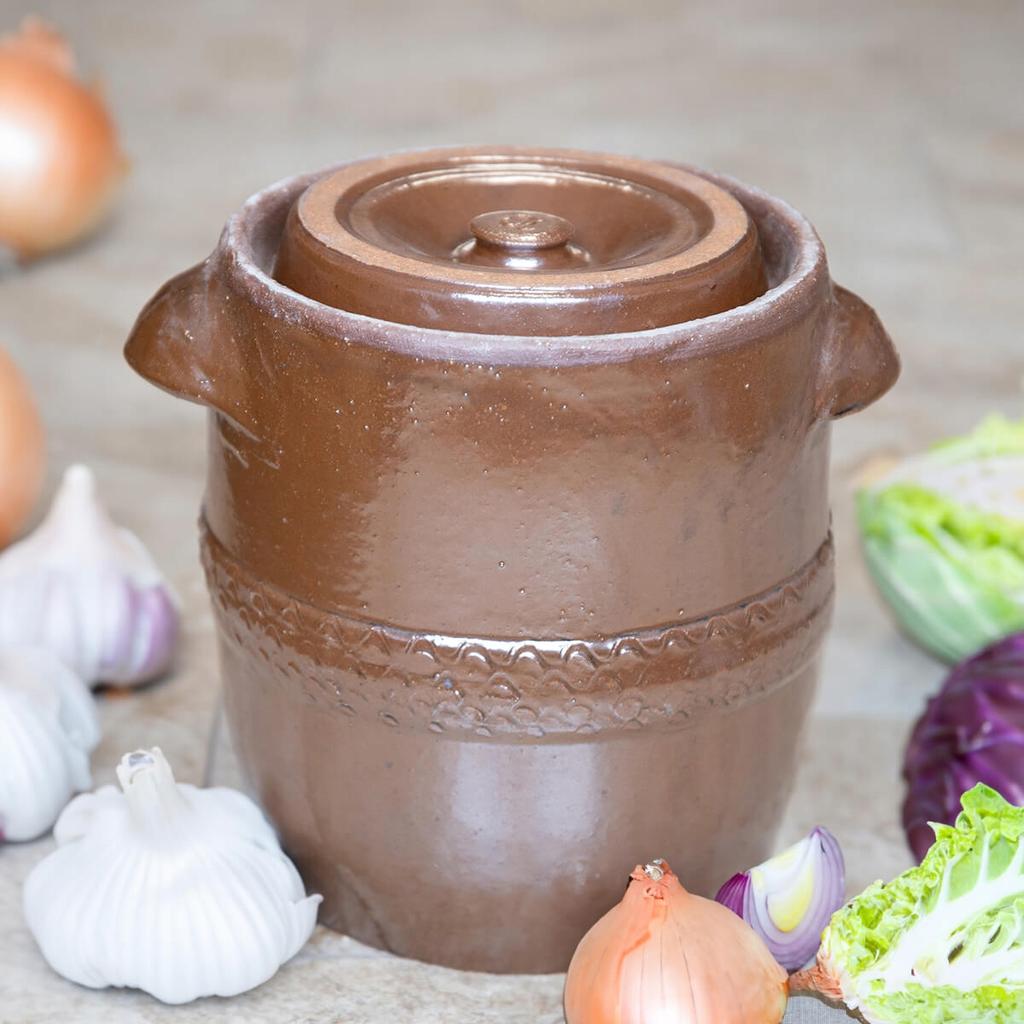 Stoneware Barrel 20L For Pickling Cucumber And Cabbage Traditional Stoneware