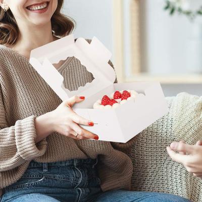 10 шт. практичная большая вместительная коробка для торта с сильной загрузкой, праздничный пирог, печенье, кекс, упаковка, чехол, товары для дома