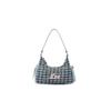 New Lee Fabric Shoulder Bag Women's Dark Blue White Plaid LE250033M-539