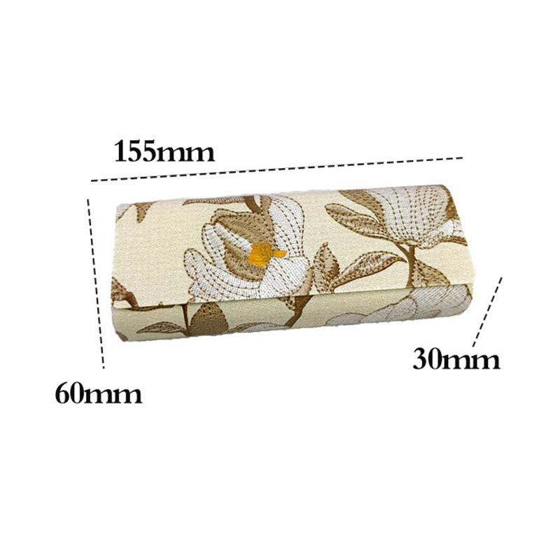 Простой портативный чехол для очков с цветочным принтом, магнитная присоска, ящик для хранения солнцезащитных очков для женщин и девочек, пылезащитный чехол для очков