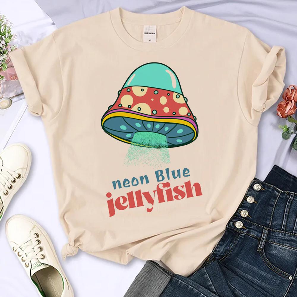 Jellyfish Tee Women Harajuku Streetwear Manga T-shirts Girl Funny Japanese Clothing