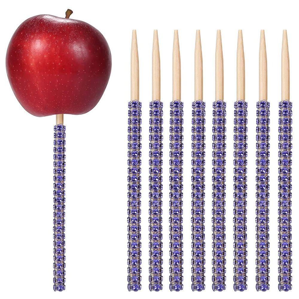 Rhinestone Crystal Fruit Skewer Sticks Bamboo Cake Chocolate Caramel Sticks Apple Sticks Christmas